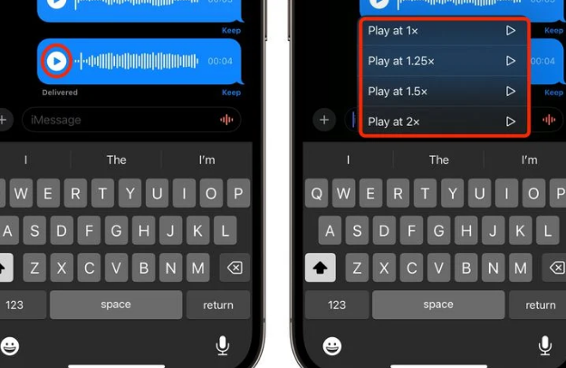 抚州苹果15维修中心分享iPhone15如何调整音频消息速度 